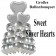 Ballon-Bouquet Sweet Silver Hearts mit 27 Luftballons