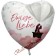 Folienballon in Herzform, Ewige Liebe Jumbo