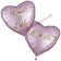 Detailansicht Folienballons Herzen mit Namen und Datum, Dekobeispiel
