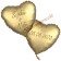 Detailansicht Folienballons Herzen mit Namen und Datum, Dekobeispiel
