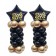 Ballondeko zu Silvester in Schwarz-Gold Happy New Year