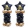Ballondeko zu Silvester in Schwarz-Gold