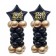 Ballondeko zu Silvester in Schwarz-Gold Happy New Year
