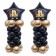 Ballondeko zu Silvester in Schwarz-Gold