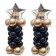 Ballondeko zu Silvester in Schwarz-Gold-Silber