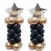 Ballondeko zu Silvester in Schwarz-Gold-Silber