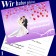 Ballonflugkarte Hochzeit - Wir haben geheiratet! Herzluftballons - 1 Stück