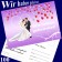 Ballonflugkarten Hochzeit - Wir haben geheiratet! Herzluftballons - 100 Stück