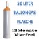 Ballongas Heliumgas Flasche Langzeitmiete, 12 Monate mietfrei