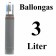 3 Liter Ballongas Helium Mehrwegflasche