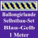 Girlande aus Luftballons, Ballongirlande Selbstbau-Set, Blau-Gelb, 1 Meter