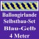 Girlande aus Luftballons, Ballongirlande Selbstbau-Set, Blau-Gelb, 4 Meter