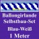 Girlande aus Luftballons, Ballongirlande Selbstbau-Set, Blau-Weiß, 1 Meter