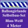 Girlande aus Luftballons, Ballongirlande Selbstbau-Set, Blau-Weiß, 4 Meter