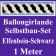 Girlande aus Luftballons, Ballongirlande Selbstbau-Set, Elfenbein-Schwarz, 1 Meter