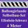 Girlande aus Luftballons, Ballongirlande Selbstbau-Set, Elfenbein-Schwarz, 4 Meter