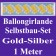 Girlande aus Luftballons, Ballongirlande Selbstbau-Set, Gold-Gelb, 1 Meter