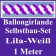 Girlande aus Luftballons, Ballongirlande Selbstbau-Set, Lila-Weiß, 1 Meter