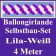 Girlande aus Luftballons, Ballongirlande Selbstbau-Set, Lila-Weiß, 4 Meter