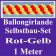 Girlande aus Luftballons, Ballongirlande Selbstbau-Set, Rot-Gelb, 1 Meter