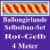 Girlande aus Luftballons, Ballongirlande Selbstbau-Set, Rot-Gelb, 4 Meter