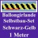 Girlande aus Luftballons, Ballongirlande Selbstbau-Set, Schwarz-Gelb, 1 Meter