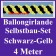 Girlande aus Luftballons, Ballongirlande Selbstbau-Set, Schwarz-Gelb, 4 Meter