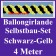 Girlande aus Luftballons, Ballongirlande Selbstbau-Set, Schwarz-Gelb, 4 Meter