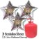 Silvester Helium Einweg Set, 20 Luftballons aus Folie, Sterne, 2027, Silvester