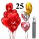 Ballons helium set, 25 herzballons aus folie