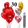 Ballons Helium Set 30 Herzballons aus Folie