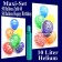 Ballons Helium Set zum 60. Geburtstag, 50 Luftballons Zahl 60 und 50 Luftballons Happy Birthday, 10 Liter Helium-Ballongas