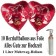 Ballons Helium Set Mini, 10 Herzluftballons aus Folie in Rot, Alles Gute zur Hochzeit, 1 Liter Mehrweg Ballongas