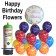 Ballons Helium Set kindergeburtstag, Happy Birthday Flowers