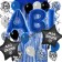 Dekorations-Set mit Ballons zum Abitur 2025 in Blau und Schwarz, 33 Teile