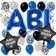 Dekorations-Set mit Ballons zum Abitur 2025 in Blau, 35 Teile