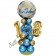 LED Ballondeko zum 18. Geburtstag in Blau und Gold