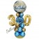 LED Ballondeko zum 30. Geburtstag in Blau und Gold
