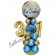 LED Ballondeko zum 31. Geburtstag in Blau und Gold