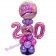 LED Ballondeko zum 20. Geburtstag in Pink und Lila