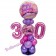 LED Ballondeko zum 30. Geburtstag in Pink und Lila