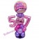 LED Ballondeko zum 57. Geburtstag in Pink und Lila