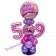 LED Ballondeko zum 59. Geburtstag in Pink und Lila