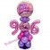 LED Ballondeko zum 96. Geburtstag in Pink und Lila