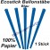 Ecostick Ballonstab aus 100 % Papier, blau, 1 Stück 