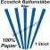 Ecostick Ballonstab aus 100 % Papier, blau, 1 Stück 