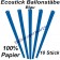 Ecostick Ballonstäbe aus 100 % Papier, blau, 10 Stück 