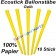 Ecostick Ballonstäbe aus 100 % Papier, gelb, 10 Stück 