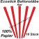 Ecostick Ballonstäbe aus 100 % Papier, rot, 10 Stück 