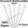 Ecostick Ballonstäbe aus 100 % Papier, weiß, 10 Stück 